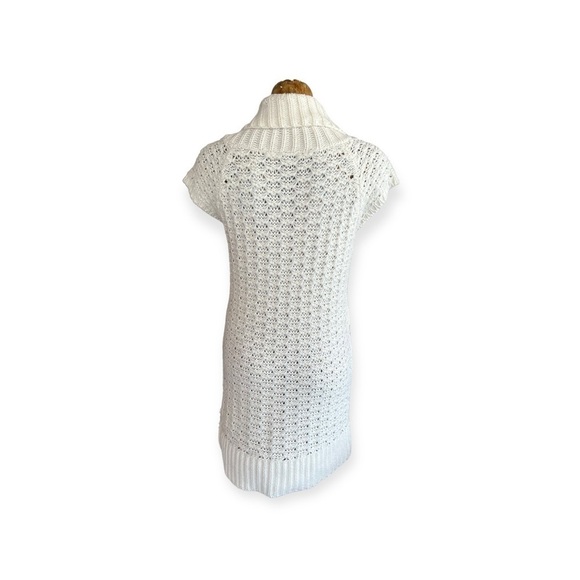 Stradivarius sweater dress tunic turtleneck cream large knit - Picture 4 of 7